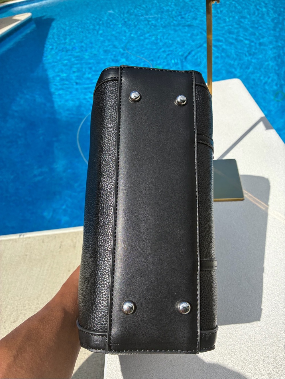 Ellen Tracy Madison Pebble Grain Barrel Crossbody Bag Black NWT - Picture 5 of 13